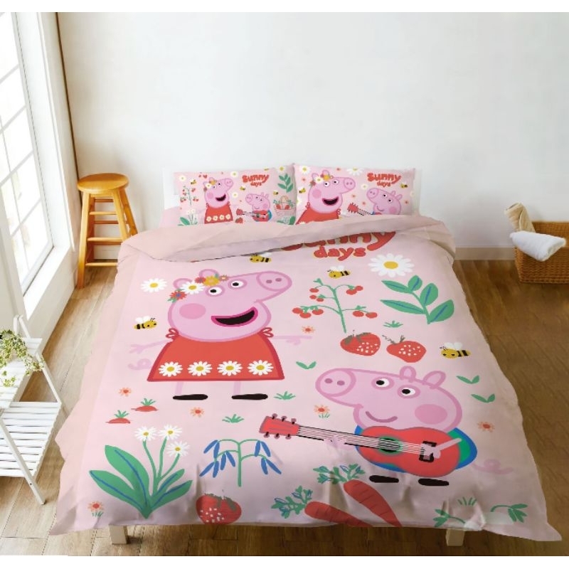 佩佩豬床包 台灣製 正版授權 Peppa Pig 粉紅豬小妹床包 佩佩豬涼被 標準雙人床包 佩佩豬四季被 棉被 床包組