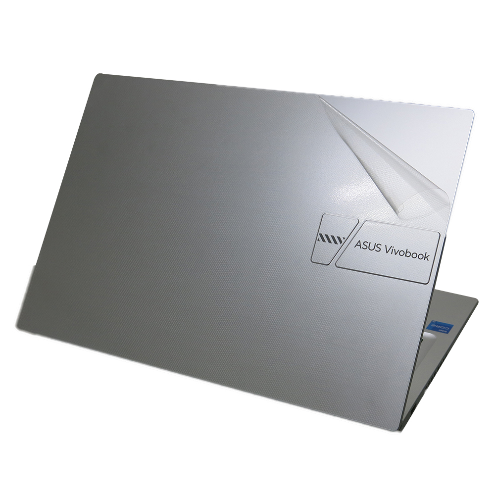 【Ezstick】ASUS VivoBook X1405 X1405ZA 銀色機 機身貼 (上蓋、鍵盤週圍、底部貼)