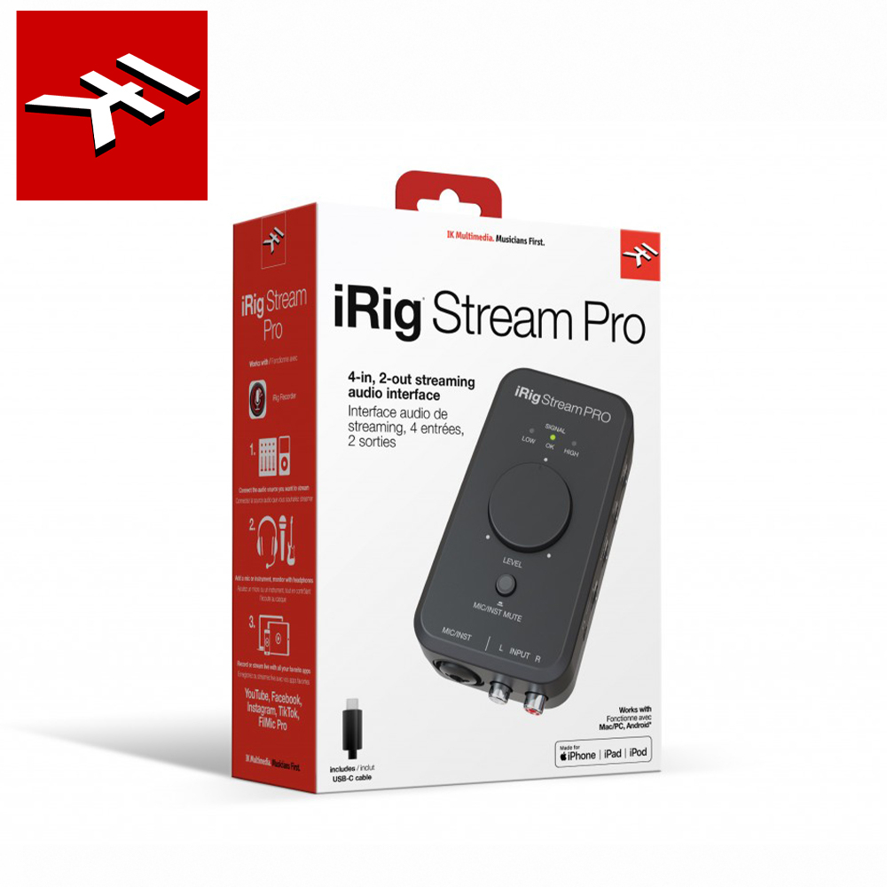 IK Multimedia iRig Stream Pro Stereo 雙聲道 錄音介面 【敦煌樂器】