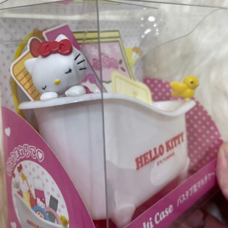 日本進口Hello Kitty浴缸造型置物盒