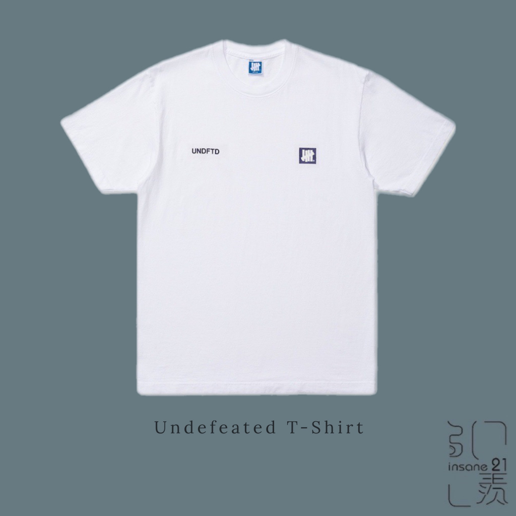 UNDEFEATED SMALL LOGO 短袖 小LOGO 字體 全白 短TEE【Insane-21】