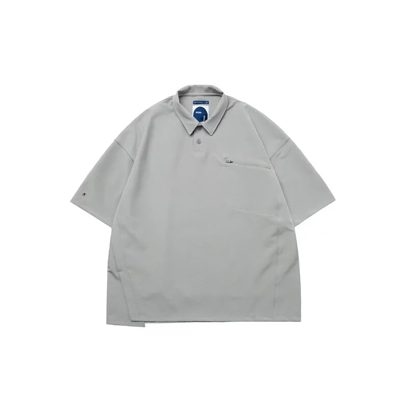 Melsign - Zip-Pocket Polo Shirt - Gray