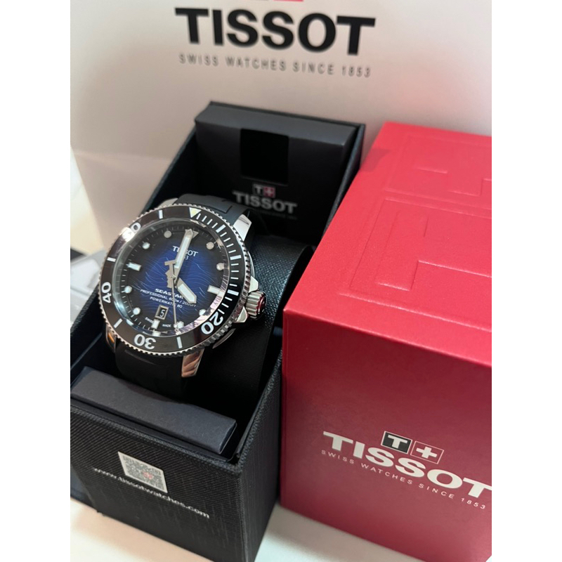Tissot seastar 2000 深藍款 機械錶 矽膠錶帶 🔥