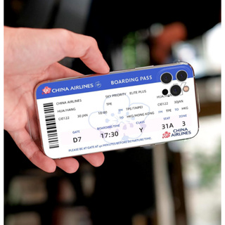 中華航空CI登機證機票手機殼定制客製化手機殼蘋果三星OPPO小米紅米vivo華碩Sony