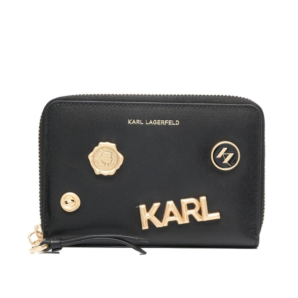 [ PS ] ❤️全新現貨 法國卡爾 Karl Lagerfeld 短款多格位 拉鍊錢包 皮夾 法式時尚 老佛爺