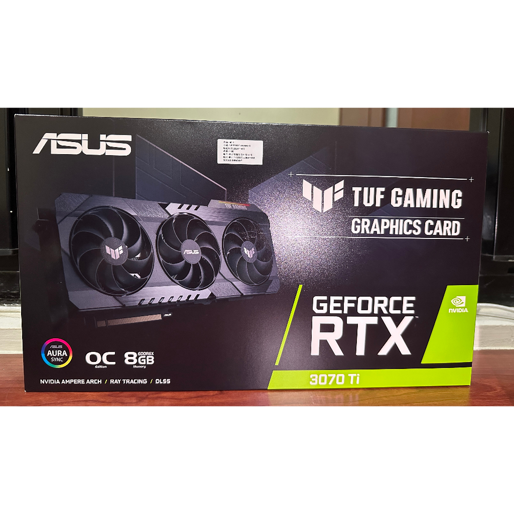 ASUS TUF RTX 3070TI O8G GAMING 顯示卡