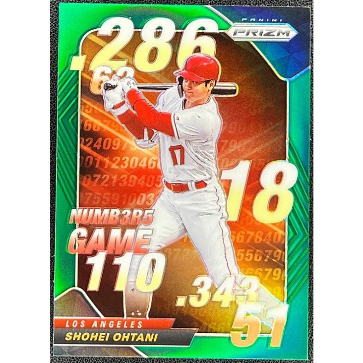 MLB 球員卡 Shohei Ohtani 大谷翔平 2020 Prizm Numbers Game Prizms 綠亮