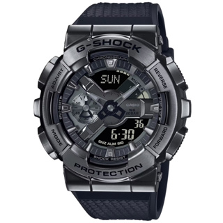 公司貨附發票｜CASIO卡西歐 G-SHOCK 百搭金屬雙顯腕錶 GM-110BB-1A