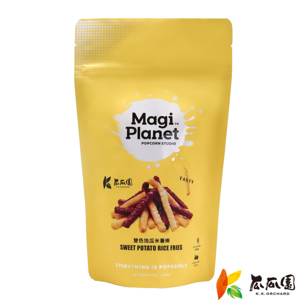 【Magi Planet 星球⼯坊】瓜瓜園 雙色地瓜米薯條 (75g/包)