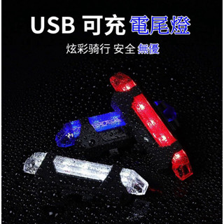 台灣發貨 腳踏車尾燈 自行車充電尾燈 USB充電尾燈 後燈 防水 車尾燈 警示燈 夜行燈 騎行燈 腳踏車燈