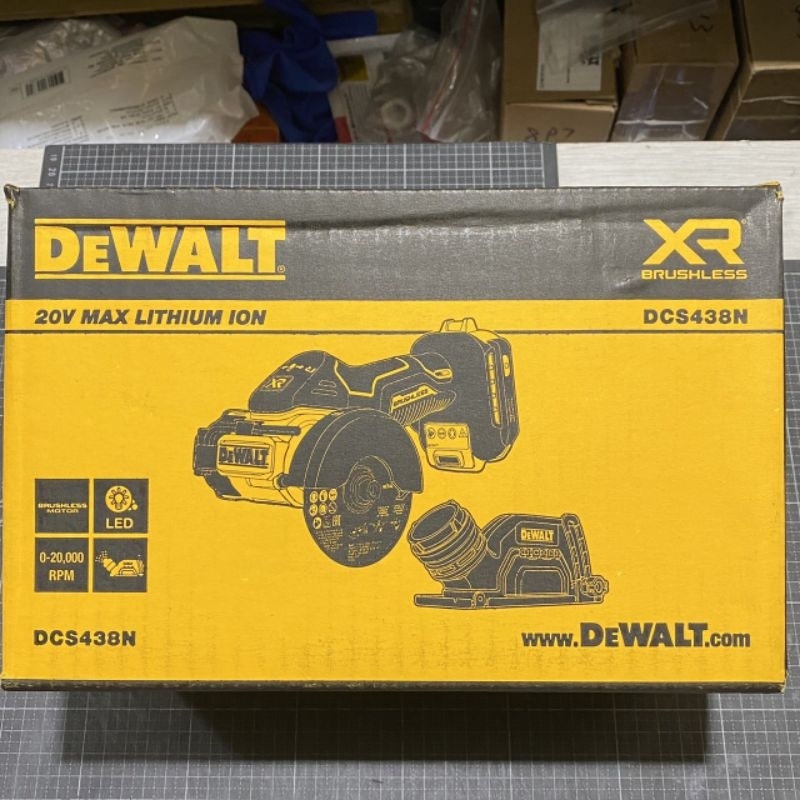全新美國DeWALT DCS438 18V/20V 無刷3吋切斷機/砂輪機