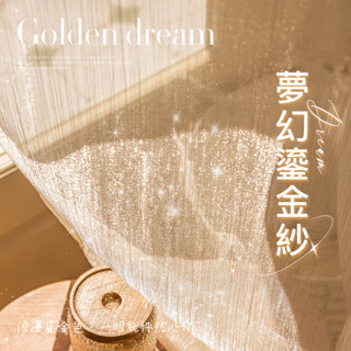 臺灣出貨 法式鎏金星光白紗 窗簾 透光不透人 窗紗紗簾 白色遮光布簾 飄窗陽臺客廳隔斷 半遮光落地窗簾紗 北歐隔間簾
