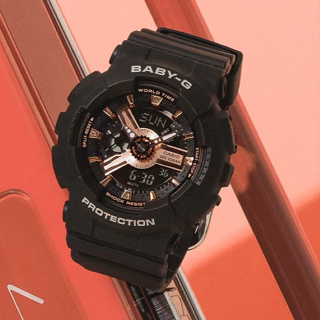 CASIO 卡西歐 BABY-G 休閒運動雙顯錶-黑(BA-110XRG-1A)/43.4mm