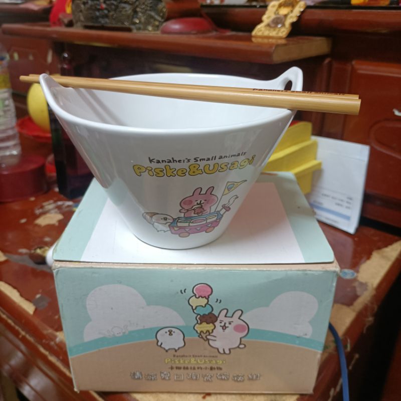 7-11 卡娜赫拉 陶瓷碗 筷子組 封面 夏日 吃冰淇淋款 卡娜赫拉的小動物 碗筷組