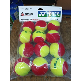 總統網球(自取可刷國旅卡)YONEX MUSCLE POWER 30 20 兒童用 低壓 網球 12入裝 特價 600元