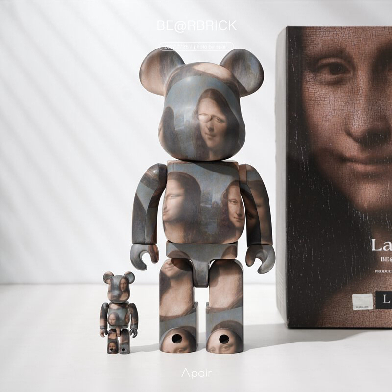 BE@RBRICK LEONARD DE VINCI MonaLisa 羅浮宮 李奧納多 達芬奇 蒙娜麗莎 庫柏力克熊