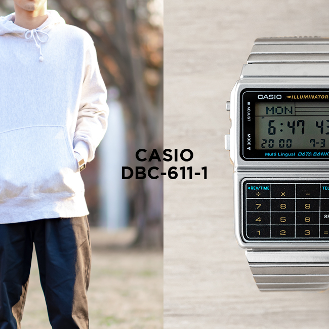 【金台鐘錶】CASIO卡西歐 DATABANK 計算機系列 25組電話記憶 復古潮流錶款 DBC-611-1