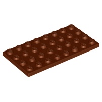 「翻滾樂高」LEGO 3035 Plate 4x8 薄板 紅棕色
