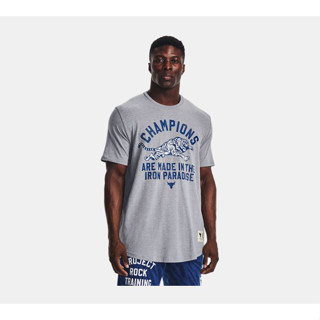 ➕鞋家➕ 男裝 UNDER ARMOUR UA PJT ROCK 運動 短T 上衣 灰 1376897-035
