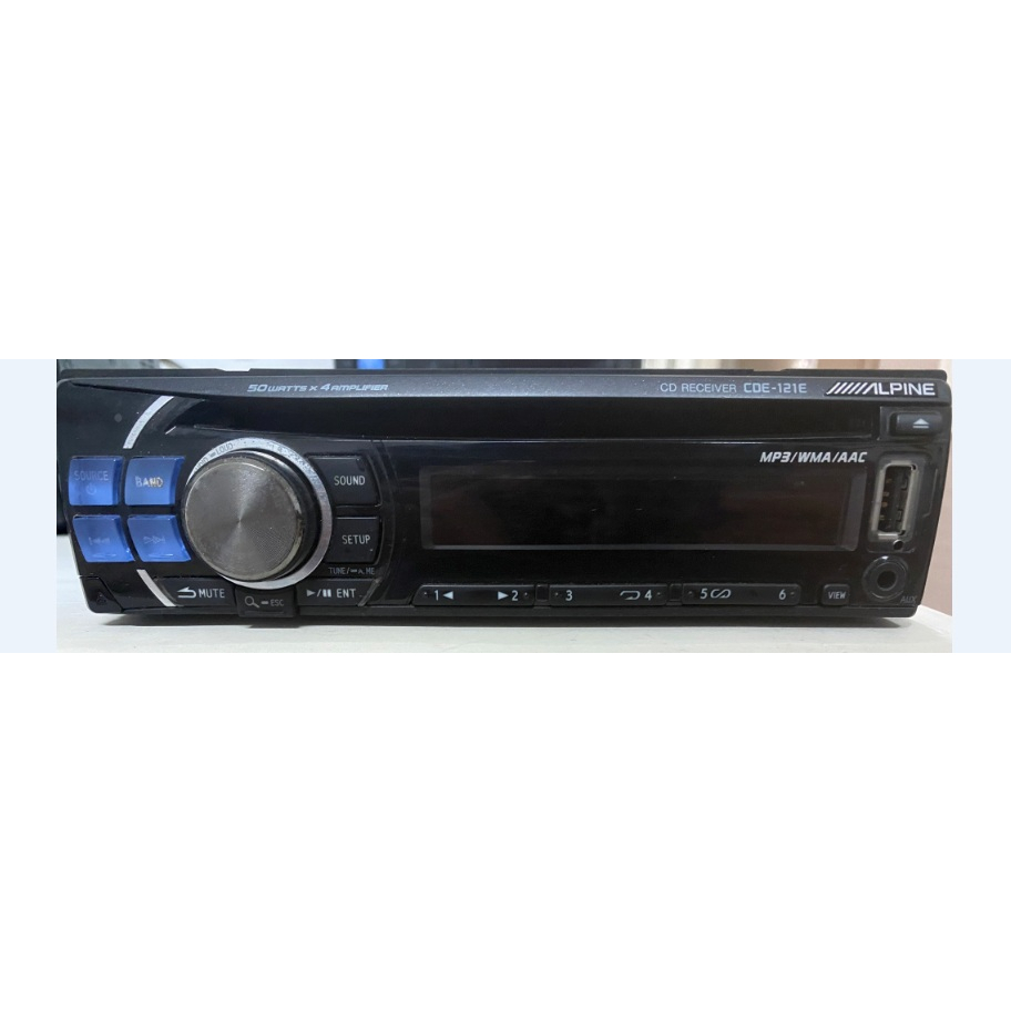 二手ALPINE CDE-121E (USB/AUX/CD)，含線組