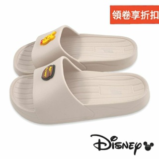 【MEI LAN】迪士尼 Disney (童) 小熊維尼 輕量 防水 拖鞋 柔軟Q彈 台灣製 3216 奶茶另有多色可選