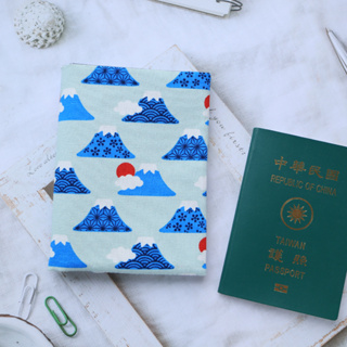 【富士山】 護照套 護照夾 護照套 護照包 純手作 可自己挑選布料訂製