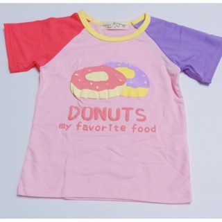 夏季款-舒適棉質 甜甜圈款 女童短袖上衣