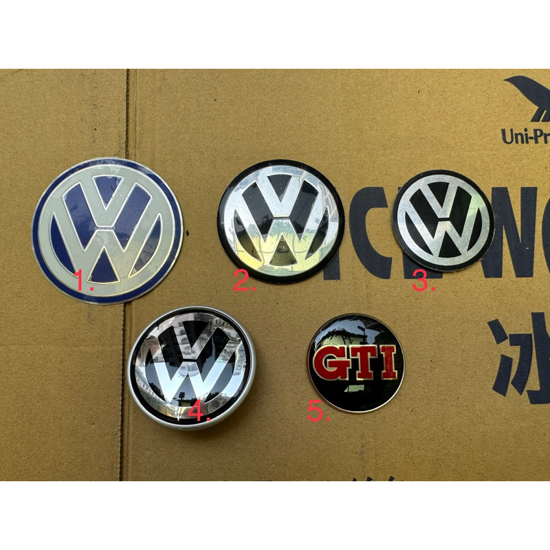 VW 字樣 GTI字樣 Golf 4/5 貼紙 方向盤標