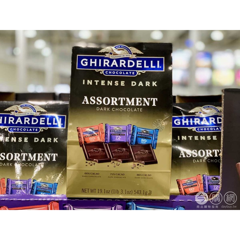 [高雄可面交] Ghirardelli 黑巧克力綜合包 543.1公克 袋裝 有效日期賣場最新效期 好市多代購