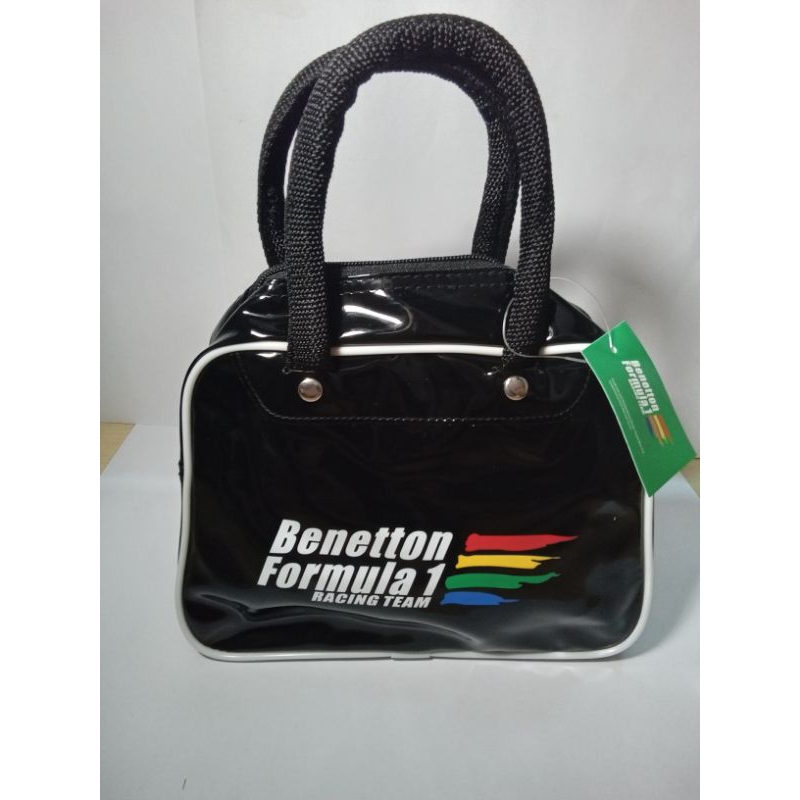 Benetton Formula 1 RACING TEAM 黑色小提包 小包 女包 小方包
