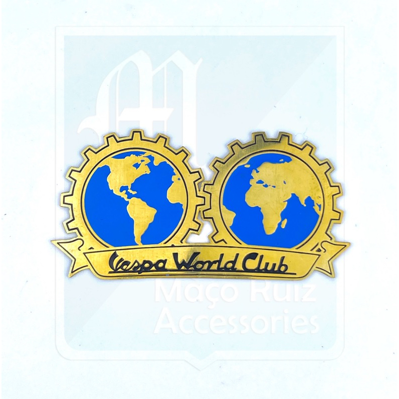 VESPA World Club 偉士牌 俱樂部銅牌 黃銅 銅製 面板 馬克 Mark 銅 銅牌