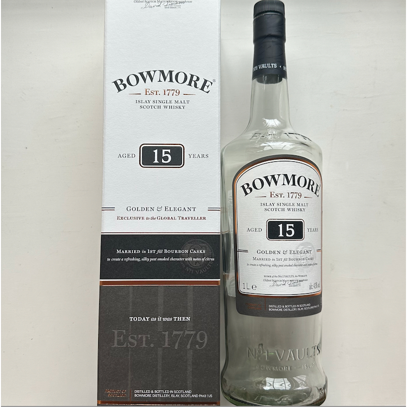 【現貨】BOWMORE波摩威士忌空酒瓶包裝盒二手