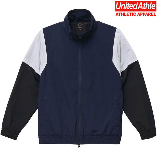 日本 United Athle UA7210 立領 棉花狀尼龍 運動風衣 / 夾克 (9881 深藍色) 化學原宿