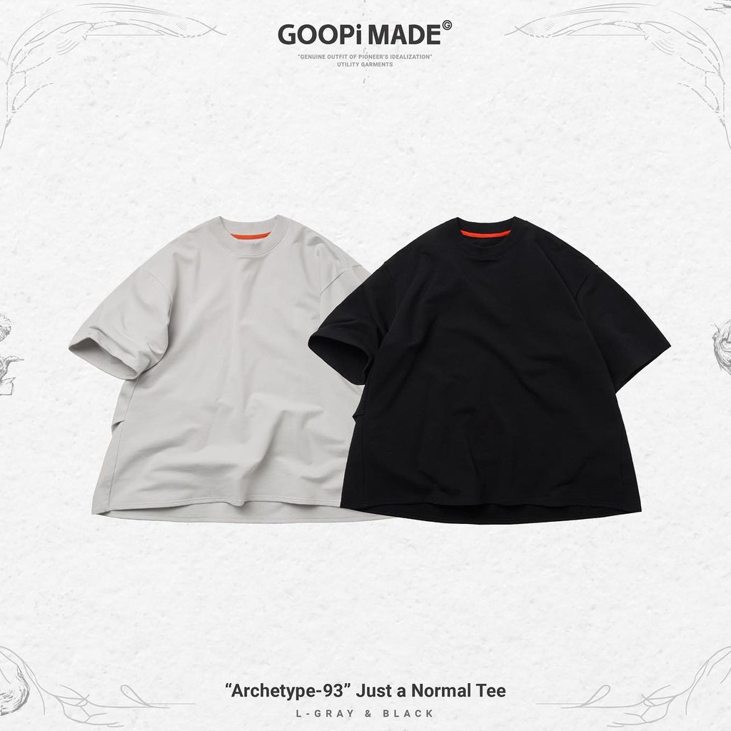Goopi “Archetype-93” - Just a Normal Tee 素T 黑色 灰色 綠色