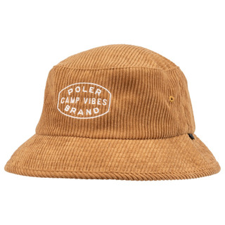 【POLeR】美國 POLER VIBES BRAND BUCKET HAT 燈心絨漁夫帽 / 焦糖色