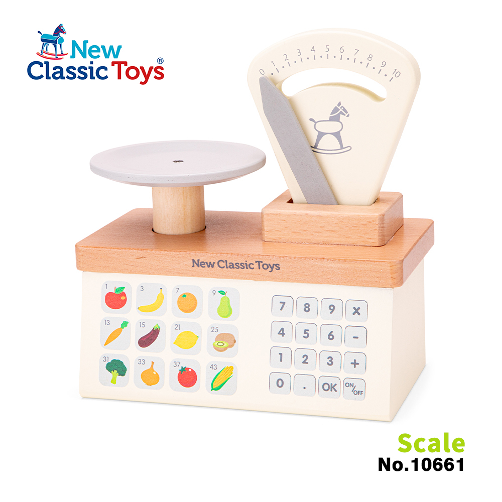 荷蘭New Classic Toys 超市蔬果秤-10661 感統玩具 家家酒 認知學習玩具 木製玩具 親子互動