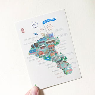 【桃園趣】城市地圖系列 明信片 插畫 Nicko Design Studio