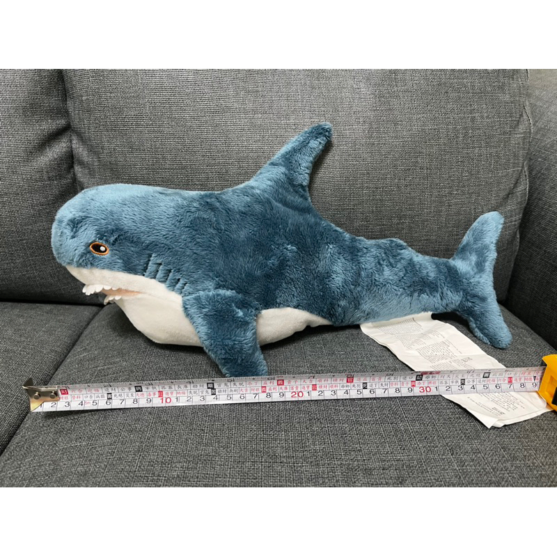 正版 IKEA 小 鯊魚 娃娃 約40公分 交換禮物 兒童節禮物