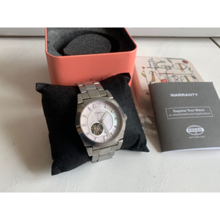 FOSSIL 二手粉貝殼機械式手錶
