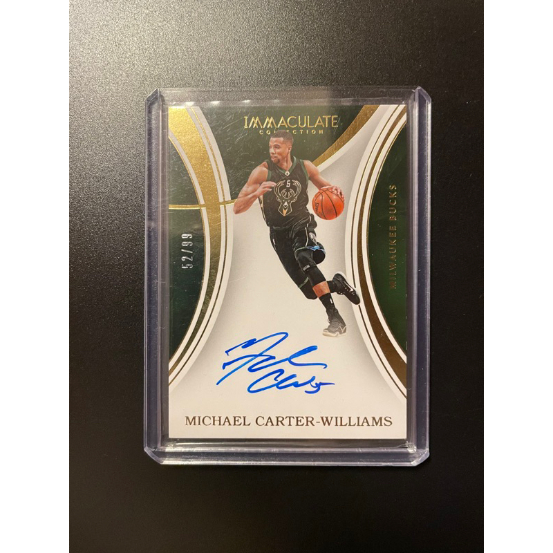 NBA球員卡2015-16 Michael carter williams MCW 小國寶卡面簽 限/99張（非RC)