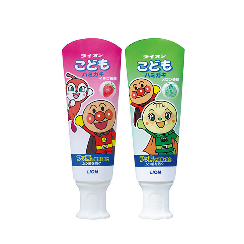 日本獅王 麵包超人牙膏-哈密瓜/草莓 40g 最新效期 LN