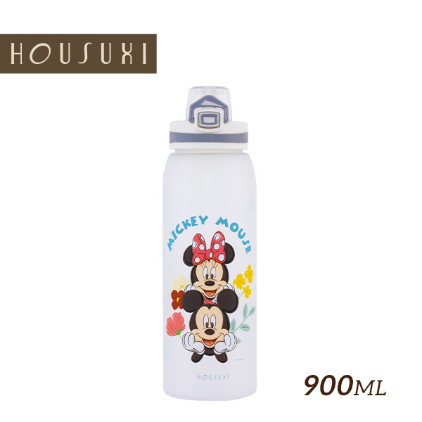 【HOUSUXI官方旗艦】迪士尼米奇米妮系列-Tritan彈蓋水瓶900ml