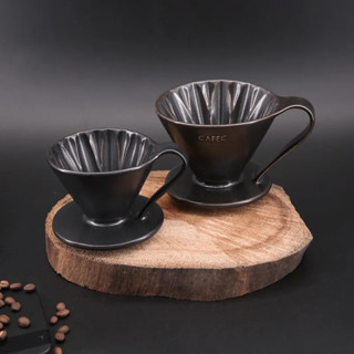 肉桂蘋果派 CAFEC 花瓣濾杯 霧黑限量版1-2/2-4人份✨送濾紙一包✨日本製造濾杯 咖啡器具 手沖咖啡