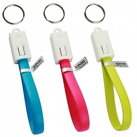 【超全】耐嘉 KINYO Micro USB 吊飾充電傳輸線 20公分 充電線USB-46(綠色)