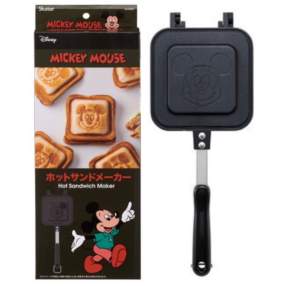 【現貨-日本SKATER】米奇 Mickey 直火式三明治吐司煎鍋 熱壓吐司 露營熱壓三明治煎鍋 鋁製