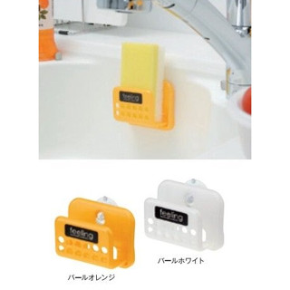【猿人雜貨】日本製 inomata 0087 吸盤海棉架 菜瓜布滴水 置物架 滴水座 海綿掛架 海綿瀝水架 水槽收納架