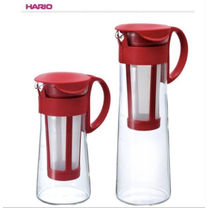 [咖啡色/紅色 600/1000ml]日本製Hario冰釀咖啡壺 泡茶壺 冷水壺 玻璃壺  花茶壺 耐熱玻璃