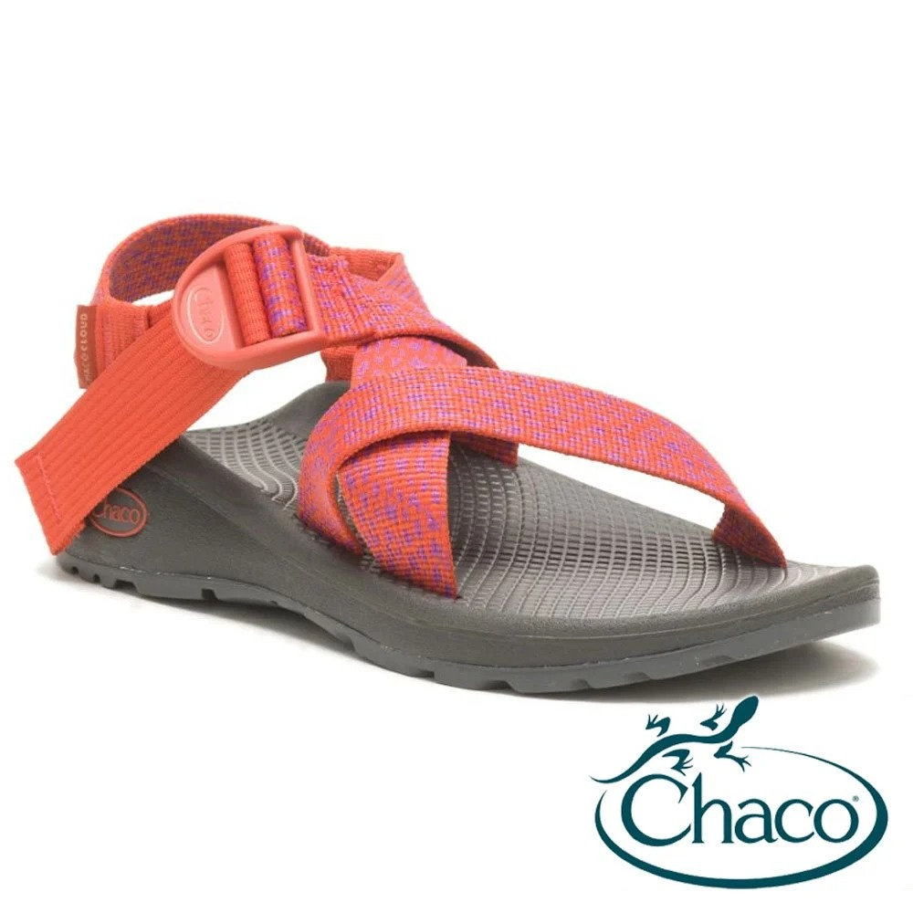 【Chaco 美國】女越野舒壓運動涼鞋-寬織帶標準款 『紅嵐裊裊』MLW01