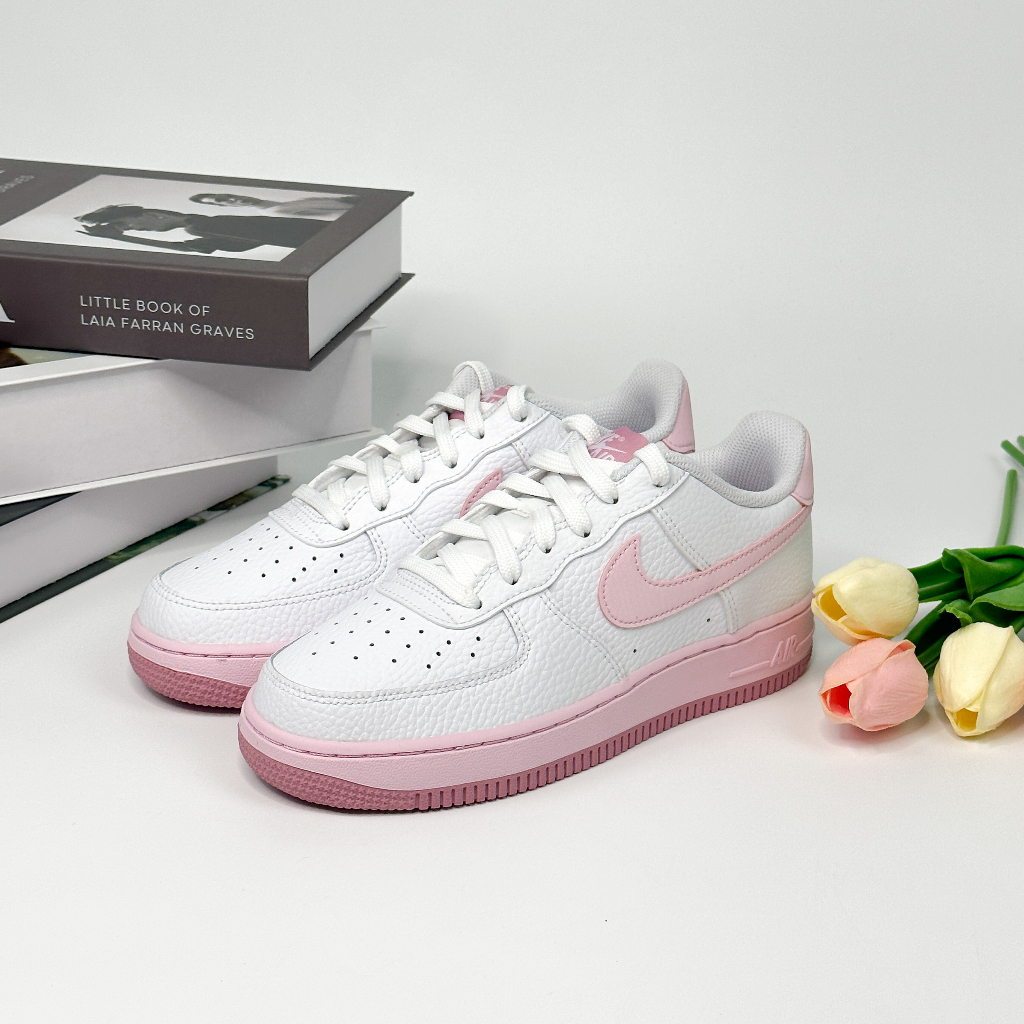 【Asper】NIKE AIR FORCE 1 LOW GS 草莓蛋糕 粉白 荔枝皮 休閒鞋 女鞋 CT3839-107