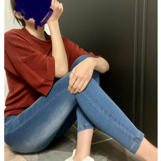 Lativ 短袖上衣女 二手衣 五分袖上衣 上衣女生 短袖上衣 緊身牛仔褲 九分牛仔褲 牛仔褲女 二手衣服
